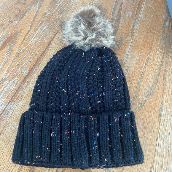 Jessica Simpson Women's Speckled Ribbed Knit Beanie Hat - Picture 4 of 5
